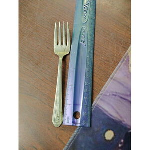 Moderne Sectional Salad Fork National silver plate Scroll Flatware‎